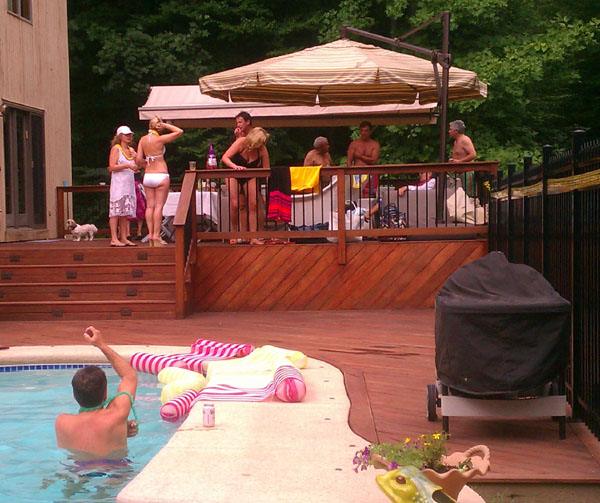 Russian pool party in Trumbull, Connecticut